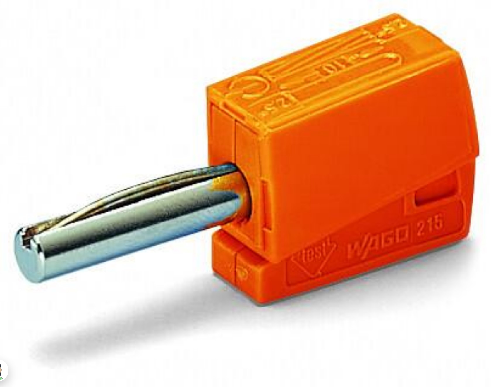 WAGO 215-211 Orange Banana plug; for socket 4 mm Ø; 2,50 mm²