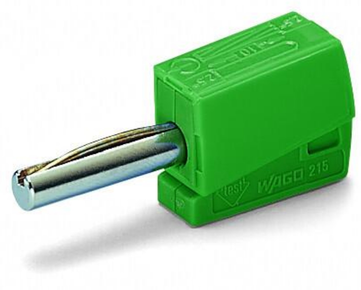 WAGO 215-411 Green Banana plug; for socket 4 mm Ø; 2,50 mm²