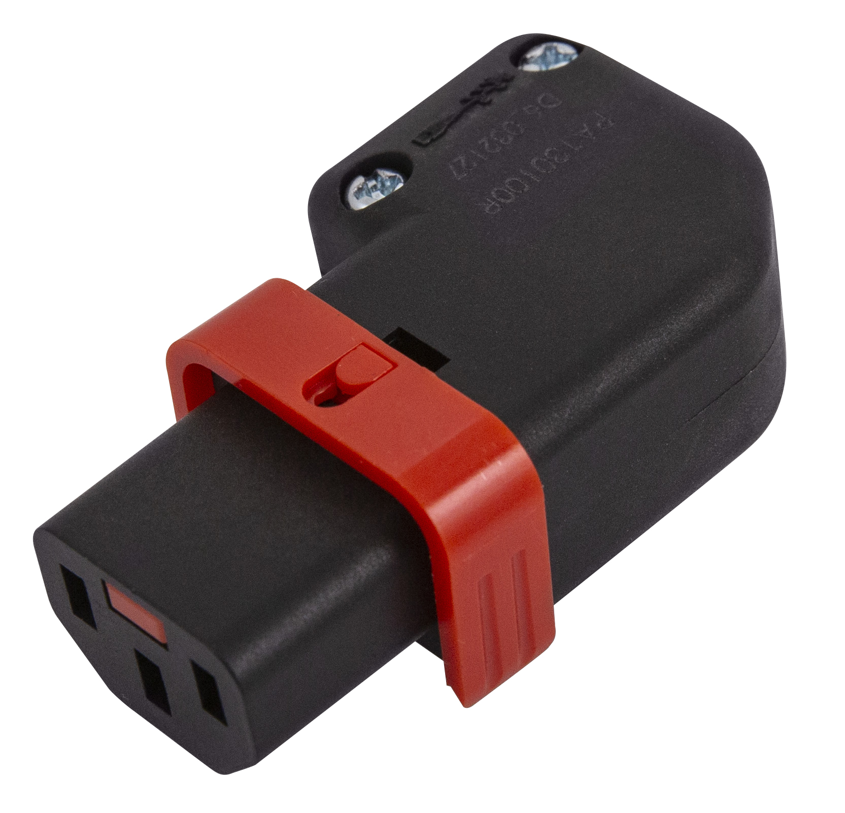 C13 IEC Lock Right/Left Rewireable Outlet