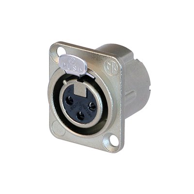 NC3FD-LX 3 Pole Female Receptacle Nickel Housing Silver Contact