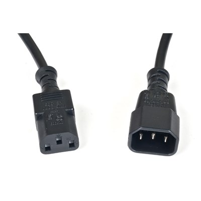 Moulded 2m cord set IEC socket/IEC plug.