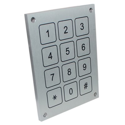 Aluminium Piezo Keypad 3 x 4 button