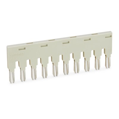 WAGO Push-In Type Jumper Bar, 10-Way Nominal Current 18A Light Grey