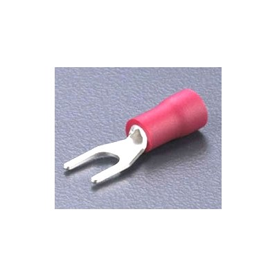 Red 25A Fork Terminal 3.2mm