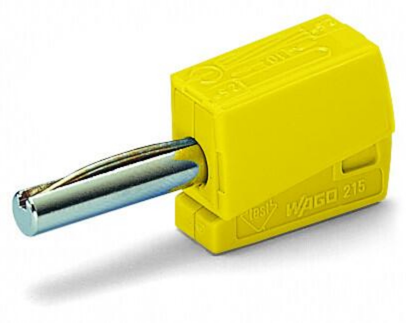 WAGO 215-511 Yellow Banana plug; for socket 4 mm Ø; 2,50 mm²