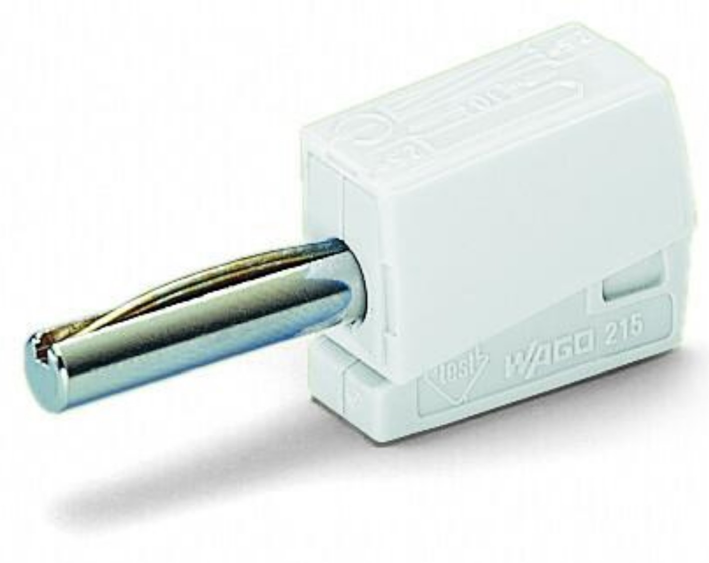 WAGO 215-611 White Banana plug; for socket 4 mm Ø; 2,50 mm²