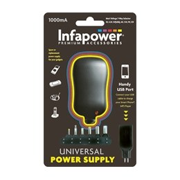 Infapower P002 Universal Power Supply - 1000mA