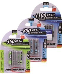 Ansmann NiMH AAA Rechargeable Batteries