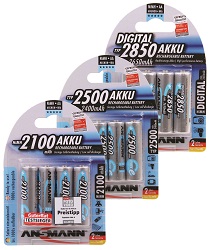 Ansmann NiMH AA Rechargeable Batteries