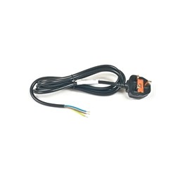 UK Plug to Free End 2M 5A Black