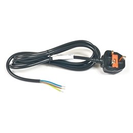 UK Plug to Free End 2M 5A Black