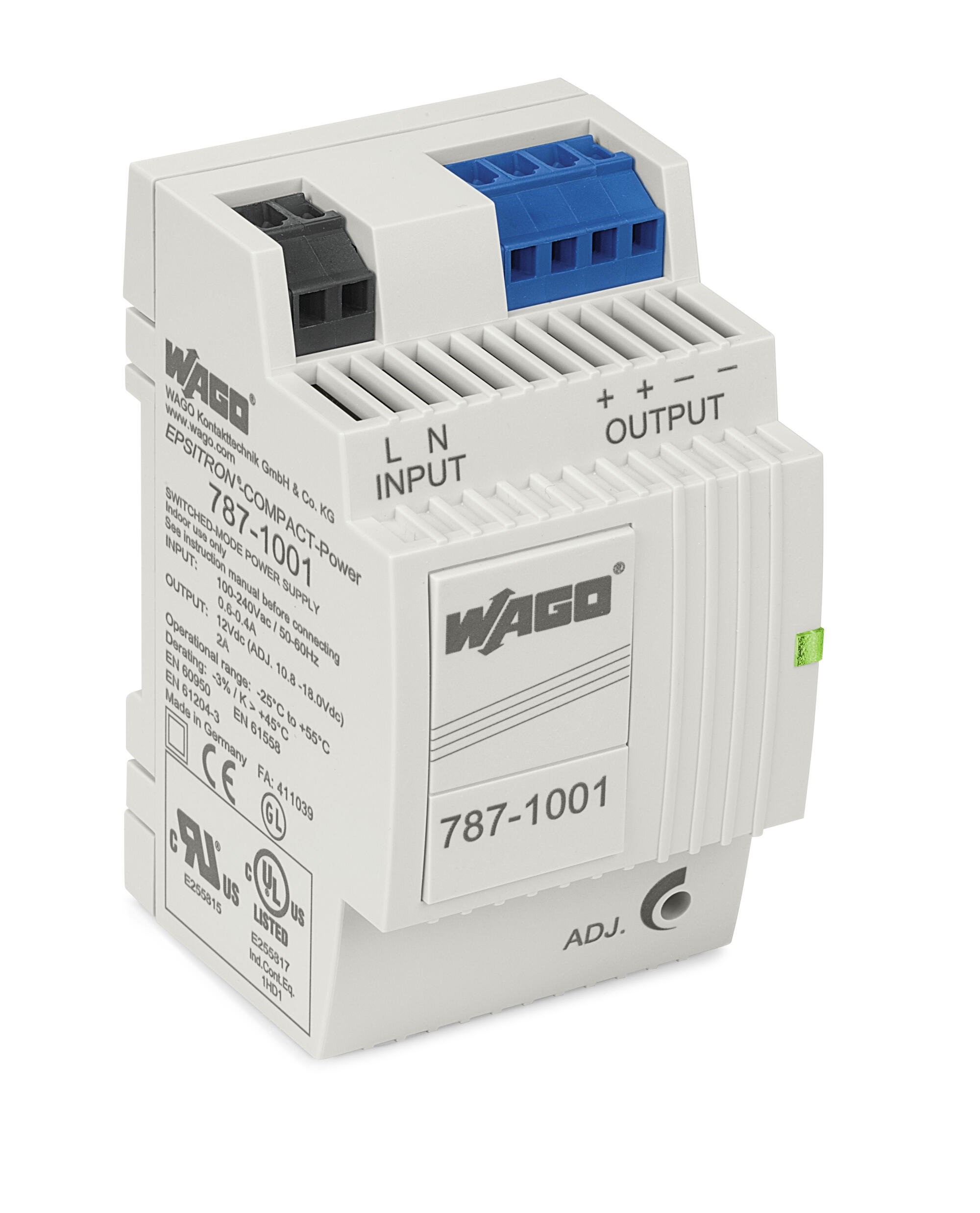 WAGO SMPSU; Compact; 12VDC Output; 2A Output