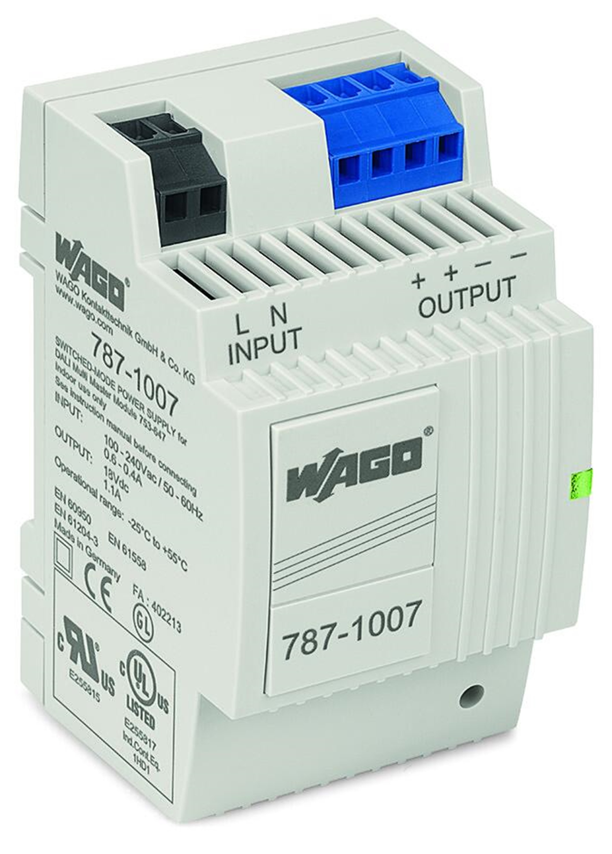 WAGO SMPSU; 24VDC Output; 1.1A; for DALI module