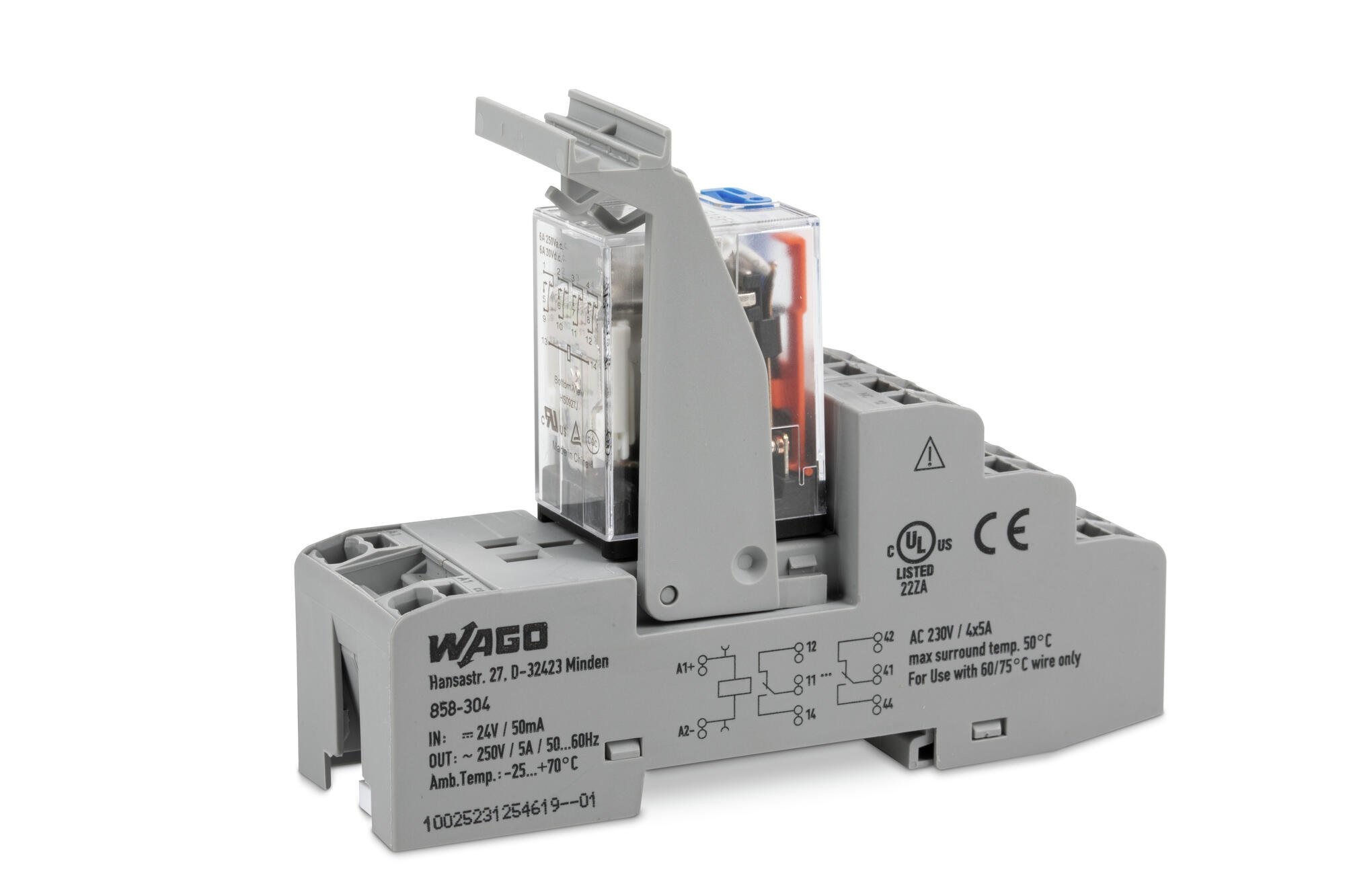 WAGO 858-304 Relay module; 24 VDC; 4xCO; 5A