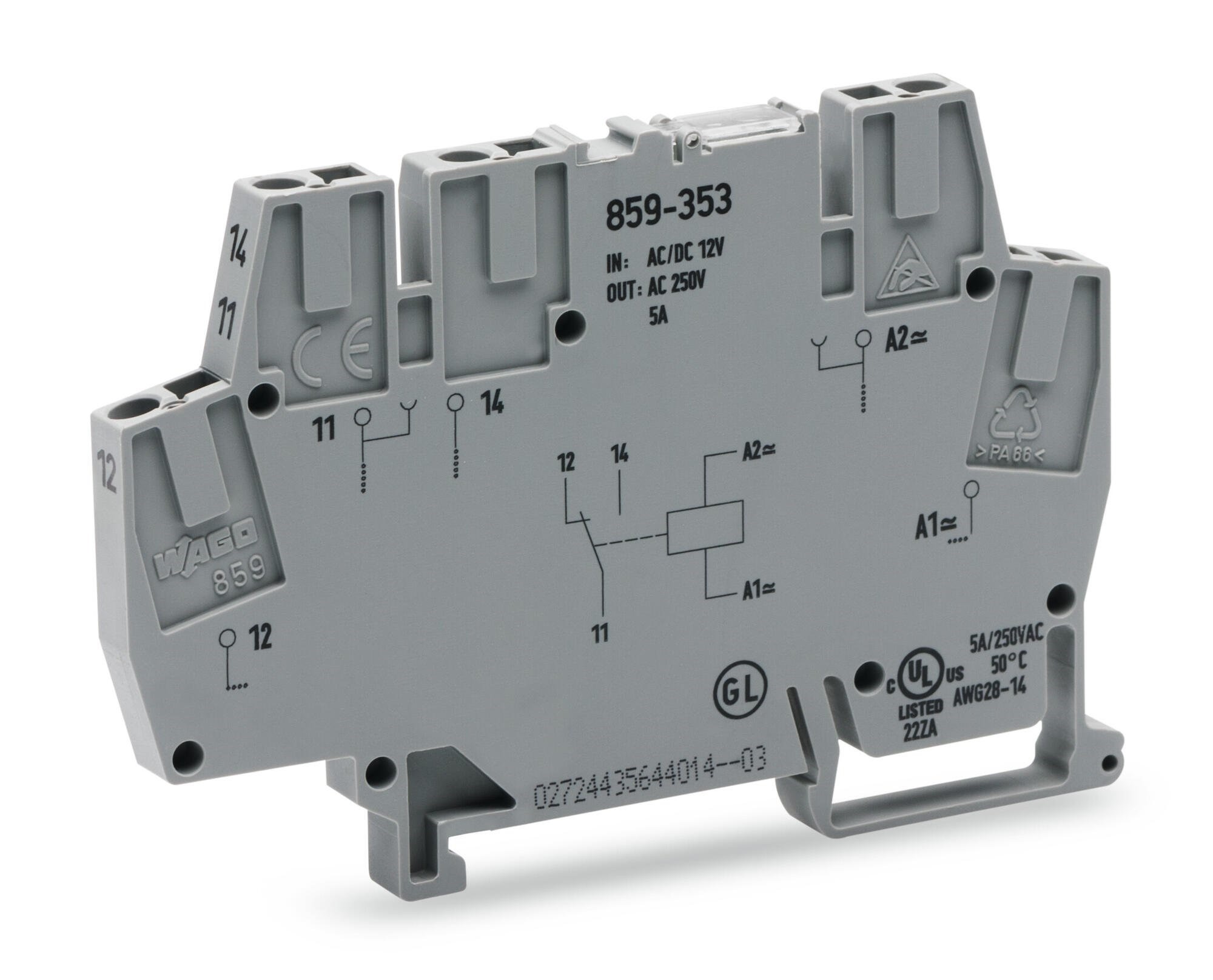 WAGO 859-357 Relay module; 115V AC/DC; 1xCO