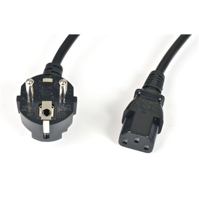 Schuko Plug to C13 IEC Socket 2m 6A Rated