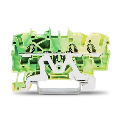 Wago 2002-1307 3-Conductor Terminal Block 2.5mm Green/Yellow