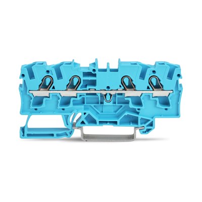 Wago 2004-1404 4 Conductor 4mm Terminal Block Blue