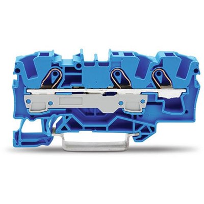 Wago 2006-1304 6mm 3 Conductor Blue Terminal Block