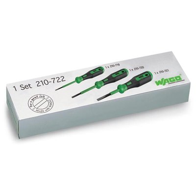 WAGO Operating tool set with partially insulated shaft
