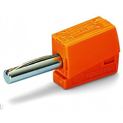 WAGO 215-211 Orange Banana plug; for socket 4 mm Ø; 2,50 mm²