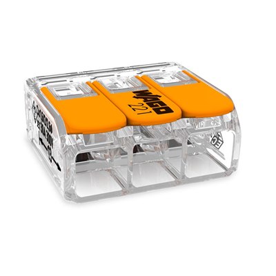 WAGO 221-613 3 Port Splicing Connector (Box quantity 50pcs)