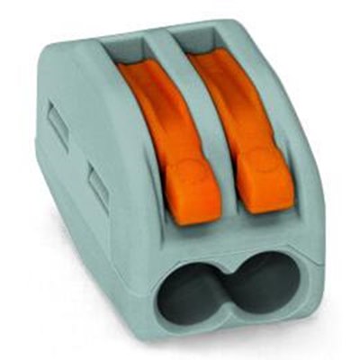 WAGO 2 Wire Spring Connector 300V 32A Grey/Orange