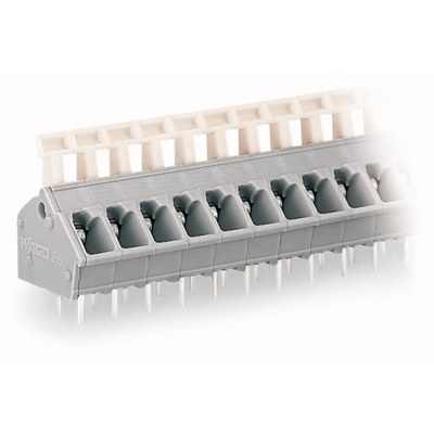 Wago 256-401 1-Way PCB Spring Terminal Block 5/5.08mm 24A Grey