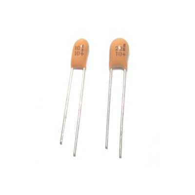 Tantalum bead 10uf 10V. 2.5mm pitch