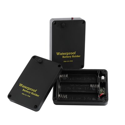 PBH-331-IP65-AS 3 x AA Switched Battery Box With Leads IP65