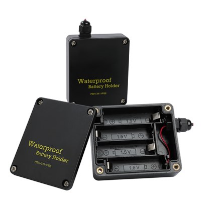 PBH-341-IP68-A 4 x AA Unswitched Battery Box With Leads IP68