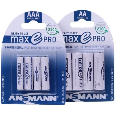 Ansmann AAA Micro NiMH Batteries Box of 4