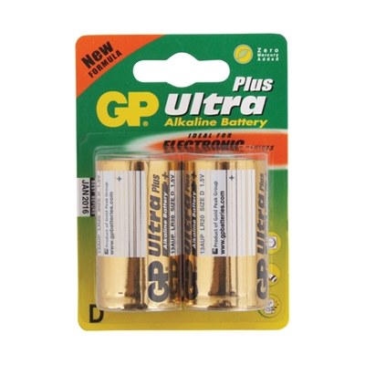 GP Ultra alkaline 2 x D pack GP13AU-C2