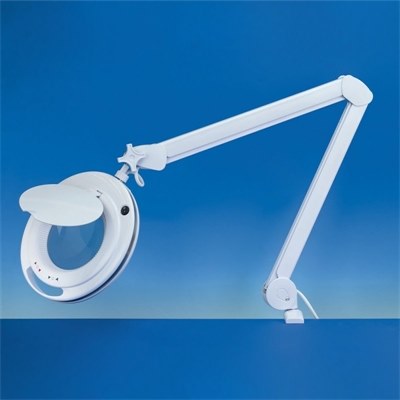 LC LED Magnifier Lamp 2 Lenses Warm-Cool Light dimmer