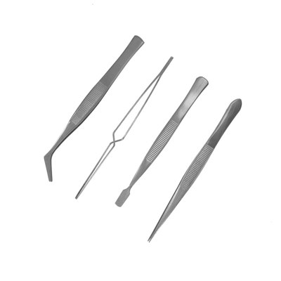Set of4 Stainless Steel Tweezers