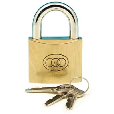 Brass Padlock With 3 Keys