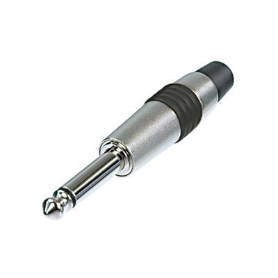 NYS224C-0 1/4" 2 Pole Plug Black