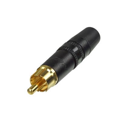 NYS373-0 Phono Plug Gold Plated Contact Black Coded Ring