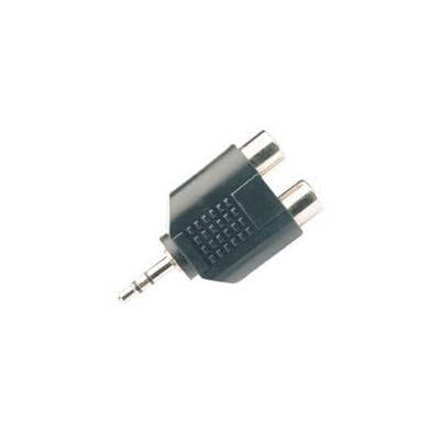 Adaptor 3.5mm plug to 2 x Phono (RCA) Socket