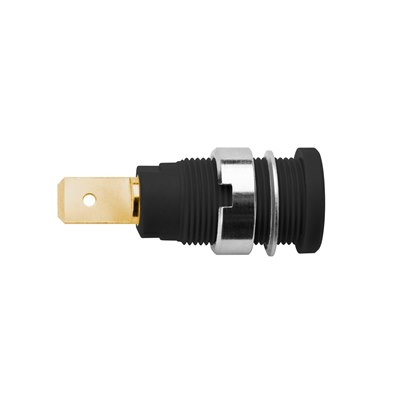 4mm safety socket Au contacts BlackSEB 6452 Au/Black