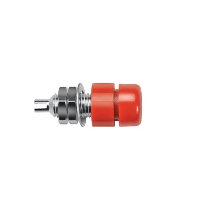 4mm 16A socket Ni-plated solder type - RedIBU401 Ni/Red
