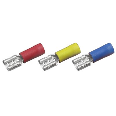 Pack 100 Female Push-on Receptacle 12A Red 4.8x0.8