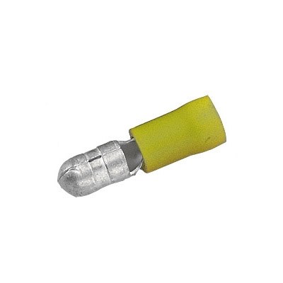 Pack 100 male bullet 20A Yellow 5mm