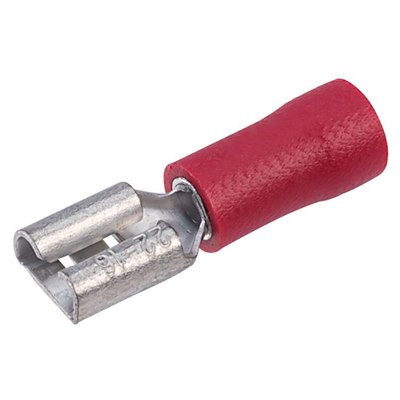 Female spade receptacle - Red 4.8mm x 0.5mm (Pk x 100)
