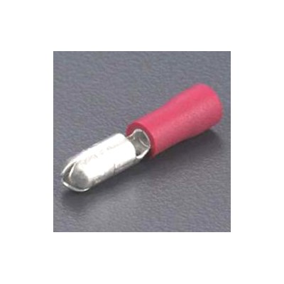 Insulated Male Bullet Terminal - Red 4.0mm (Pk x 100)