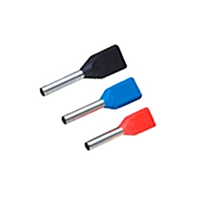 Twin Cord-end terminal 0.5mm White Pack x 100