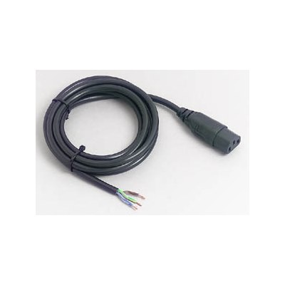C13 IEC Socket to 2m Stripped Cable End.