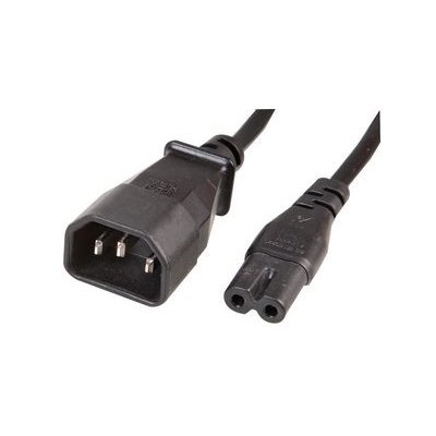 IEC C14 to IEC C7 Fig8; 2M; Black