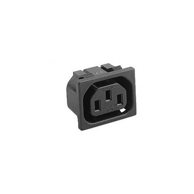 C13 IEC Snap Fit Outlet 4.8mm Fastons R-302SN(B00)