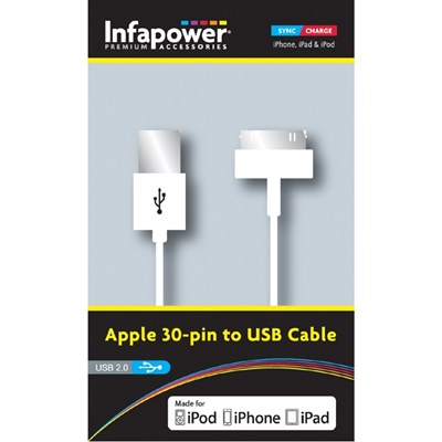 Apple 30 pin to USB type A cable. 1.0mP011